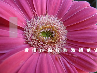 没用过来分期发短信说逾期 没用过来分期发短信说逾期