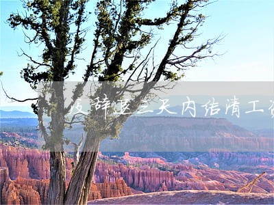 没辞退三天内结清工资逾期怎么办 没辞退三天内结清工资逾期怎么办