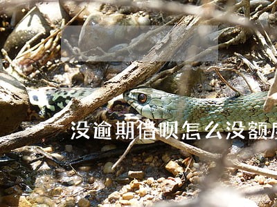 没逾期借呗怎么没额度了 没逾期借呗怎么没额度了