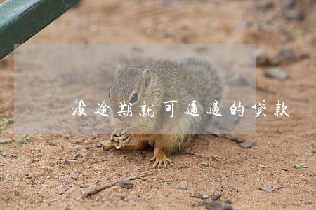 没逾期就可通过的贷款 没逾期就可通过的贷款