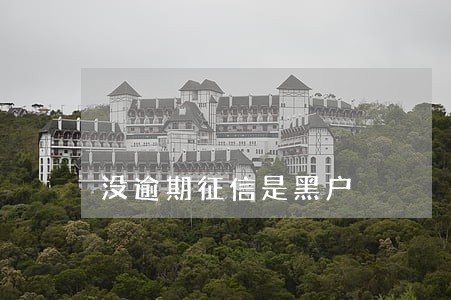 没逾期征信是黑户 没逾期征信是黑户