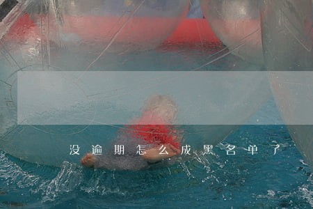 没逾期怎么成黑名单了 没逾期怎么成黑名单了