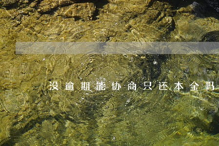 没逾期能协商只还本金吗 没逾期能协商只还本金吗
