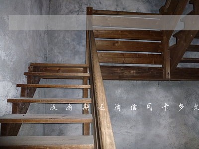 没逾期还清信用卡多久上征信 没逾期还清信用卡多久上征信