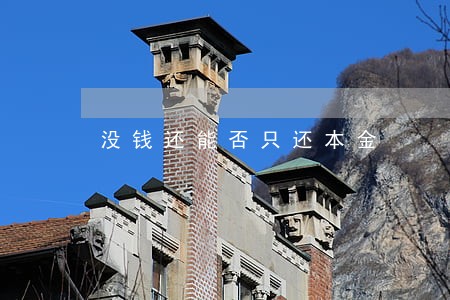 没钱还能否只还本金 没钱还能否只还本金