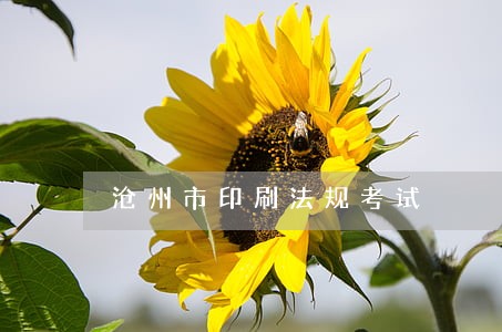 沧州市印刷法规考试