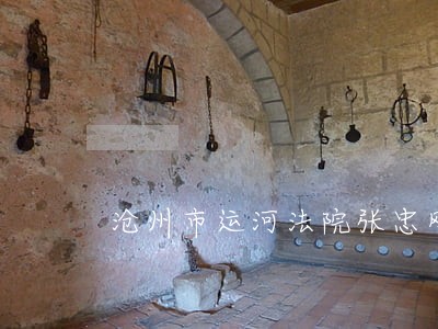 沧州市运河法院张忠刚