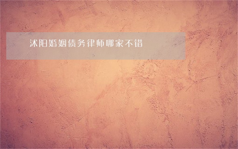 沭阳婚姻债务律师哪家不错 沭阳婚姻债务律师哪家不错