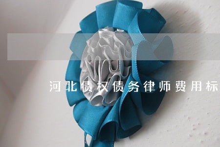 河北债权债务律师费用标准 河北债权债务律师费用标准