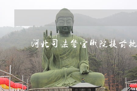 河北司法警官职院提前批录取分