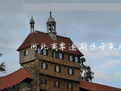 河北商票逾期提示承兑案例