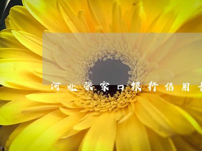 河北张家口银行信用卡逾期 河北张家口银行信用卡逾期