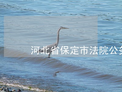 河北省保定市法院公务员工资 河北省保定市法院公务员工资