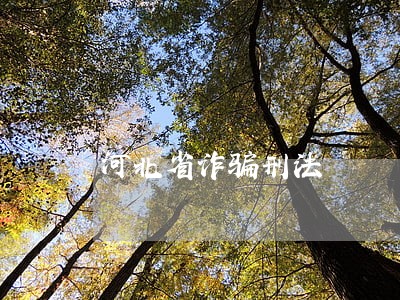 河北省诈骗刑法 河北省诈骗刑法