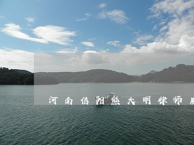 河南信阳熊大明律师用户评价 河南信阳熊大明律师用户评价