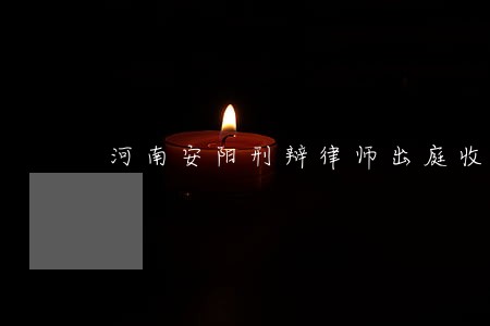 河南安阳刑辩律师出庭收费