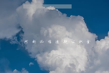 河南征信逾期公积金 河南征信逾期公积金