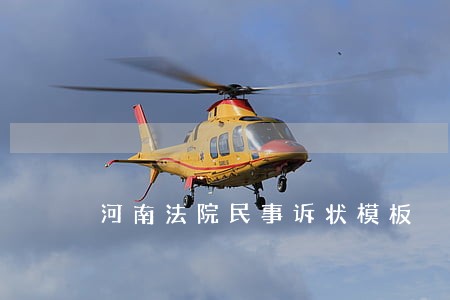 河南法院民事诉状模板 河南法院民事诉状模板
