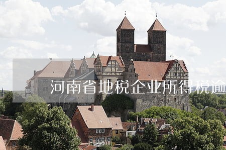河南省地税企业所得税逾期 河南省地税企业所得税逾期