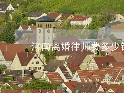 河南离婚律师费多少钱 河南离婚律师费多少钱