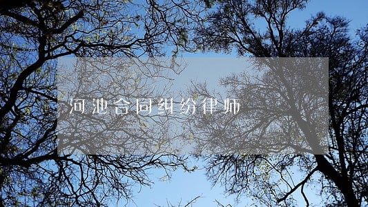 河池合同纠纷律师 河池合同纠纷律师