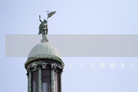 治安拘留15天保释多少钱 治安拘留15天保释多少钱