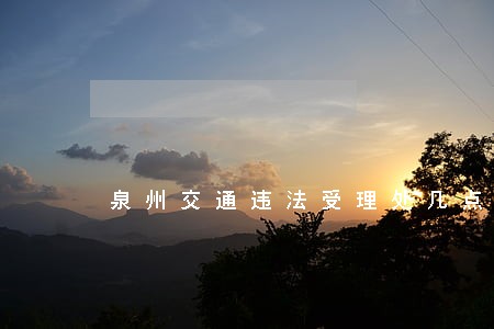 泉州交通违法受理处几点上班时间 泉州交通违法受理处几点上班时间