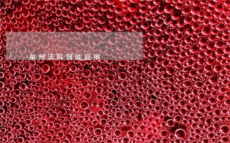 泉州法院智能庭审
