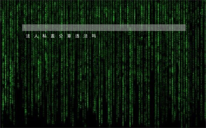 法人私盖公章违法吗 法人私盖公章违法吗