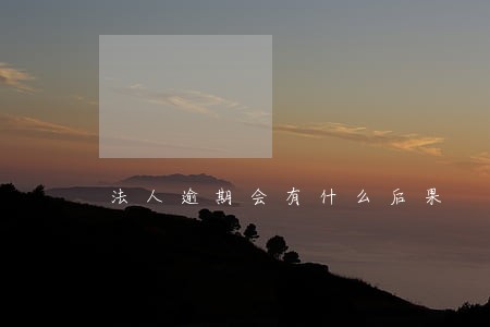 法人逾期会有什么后果 法人逾期会有什么后果