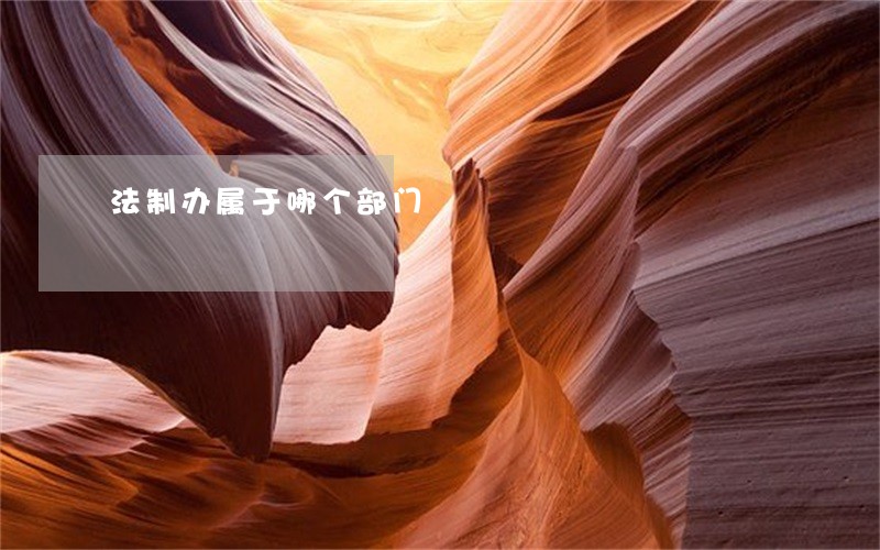 法制办属于哪个部门