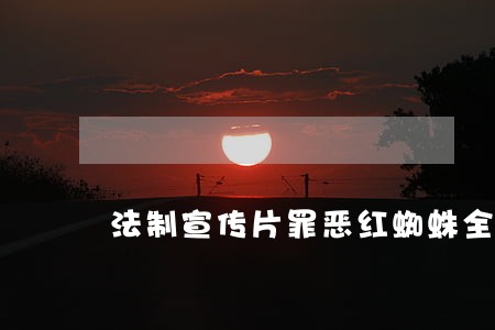 法制宣传片罪恶红蜘蛛全部 法制宣传片罪恶红蜘蛛全部