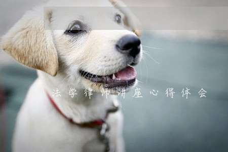 法学律师讲座心得体会 法学律师讲座心得体会