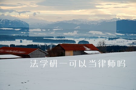 法学研一可以当律师吗 法学研一可以当律师吗