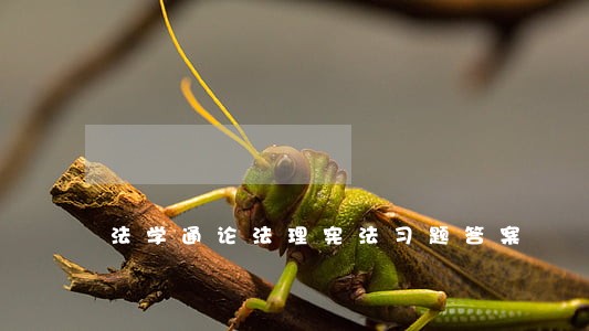 法学通论法理宪法习题答案 法学通论法理宪法习题答案