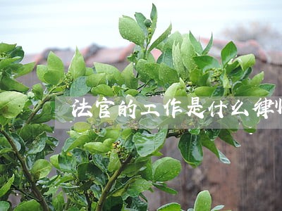 法官的工作是什么律师的工作是什么意思 法官的工作是什么律师的工作是什么意思