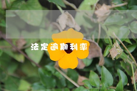 法定逾期利率 法定逾期利率