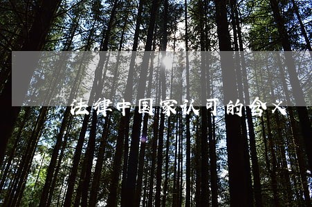 法律中国家认可的含义 法律中国家认可的含义