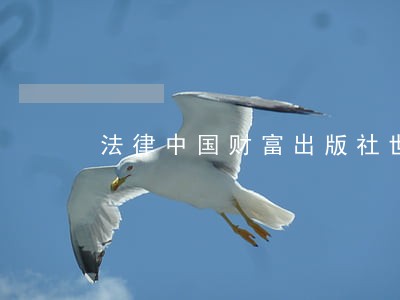 法律中国财富出版社世纪波 法律中国财富出版社世纪波