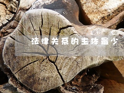 法律关系的主体最少