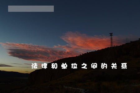 法律和单位之间的关系