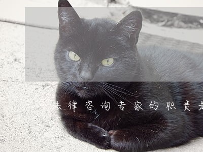 法律咨询专家的职责是 法律咨询专家的职责是