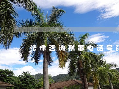 法律咨询刑事电话号码 法律咨询刑事电话号码