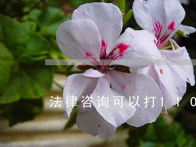 法律咨询可以打110吗 法律咨询可以打110吗