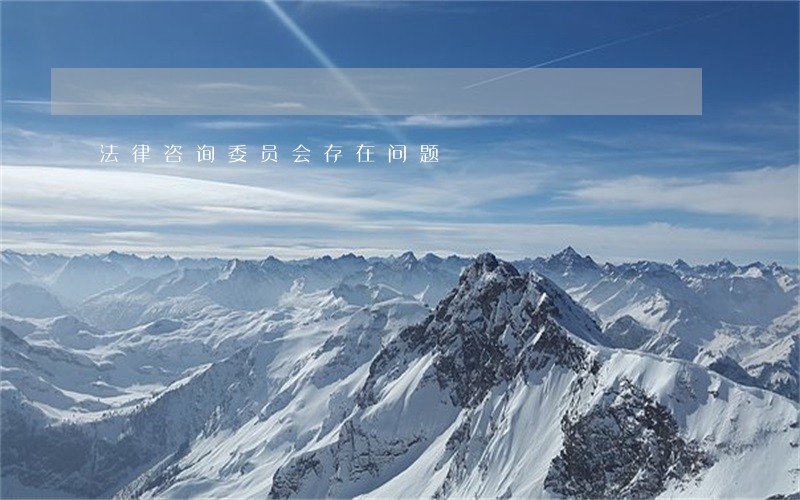 法律咨询委员会存在问题 法律咨询委员会存在问题