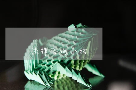 法律咨询小结 法律咨询小结
