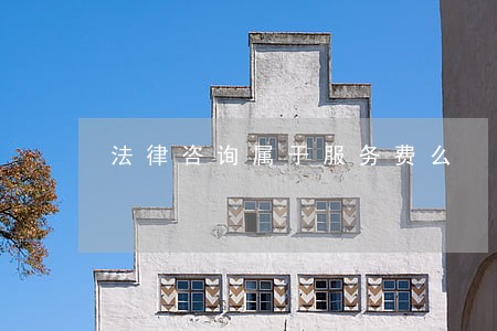 法律咨询属于服务费么 法律咨询属于服务费么
