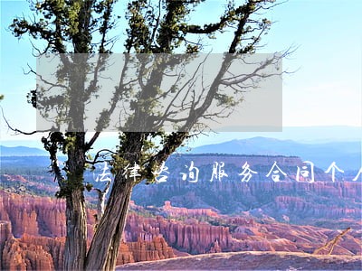 法律咨询服务合同个人