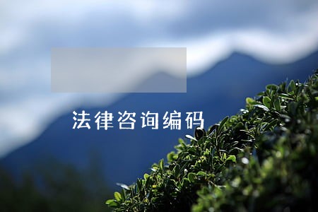 法律咨询编码 法律咨询编码