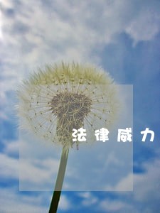 法律威力用英语怎么说 法律威力用英语怎么说
